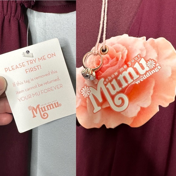 Show Me Your Mumu Emily Empire Waist Maxi Dress Merlot NEW - Picture 9 of 9